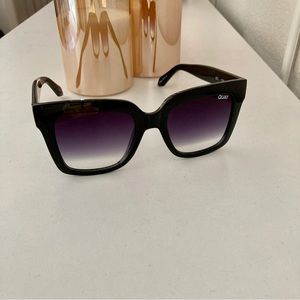 QUAY AUSTRALIA Oversized Black Square Sunglasses
